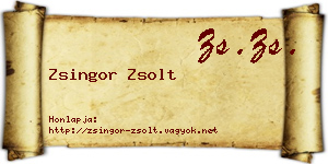Zsingor Zsolt névjegykártya
